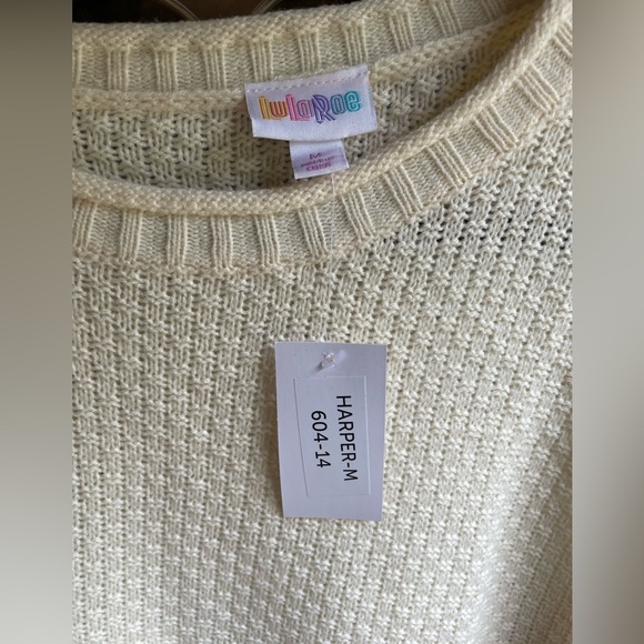 Lularoe Ivory Harper Sweater - Picture 2 of 3